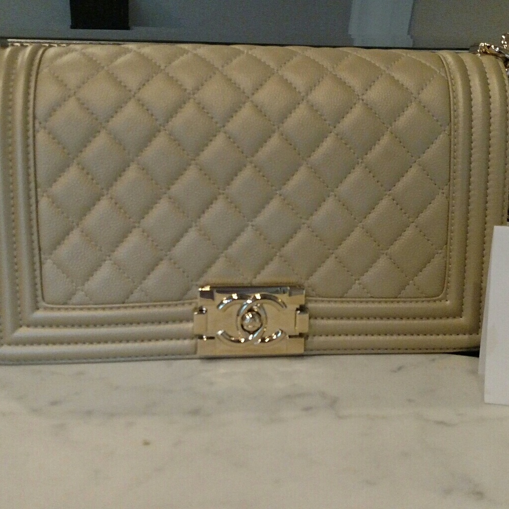 Chanel Medium Boy Pale Gold